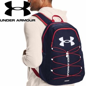 ★アンダーアーマー UNDERARMOUR UA 新品 撥水 収納力 リュックサック バックパック デイパック バッグ 鞄 紺[1364181-411] 六★QWER★の画像1