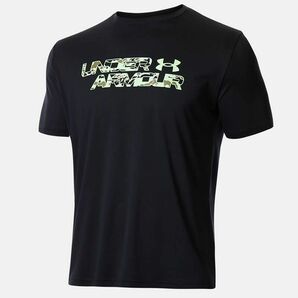 ●送料390円可能商品 アンダーアーマー UNDER ARMOUR HEATGEAR COOL 速乾 抗菌 ビッグロゴ 半袖 Tシャツ 黒[1371908-002-M] 三 壱★QWER★の画像1