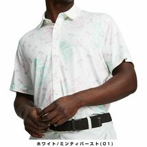 ●送料390円可能商品 プーマ PUMA ゴルフ GOLF 新品 メンズ スカル×ヤシ MATTR TROPI-COOL シャツ XLサイズ[620812011N-XL] 三 参★QWER_画像4