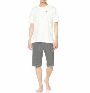 * Champion Champion new goods men's cotton short sleeves half pants top and bottom set suit room wear [SETOM3142031N-LL]. three *QWER*