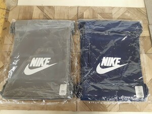 雑貨8】激安！！未使用 ナイキ/NIKE シューズ袋 約31×約41cm 　紺 灰 各10枚 計20枚セット 内袋 布袋 巾着袋 靴 上履き コン グレー 現状