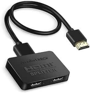avedio links HDMI分配器 4Kx2K HDMIスプリッター 1入力2出力 3D、フルHD、 1080P、HDCP1