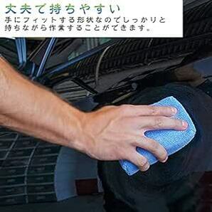 サムコス 洗車 スポンジ ワックススポンジ 8個セット スポンジバフ 洗車用 研磨パッド マイクロファイバー 吸水性 コーティングの画像5