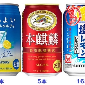 訳アリ！気にしない方にはお買い得！ ほろよい 本麒麟 こだわり酒場 350ml 缶 1箱 （混載24本）の画像1