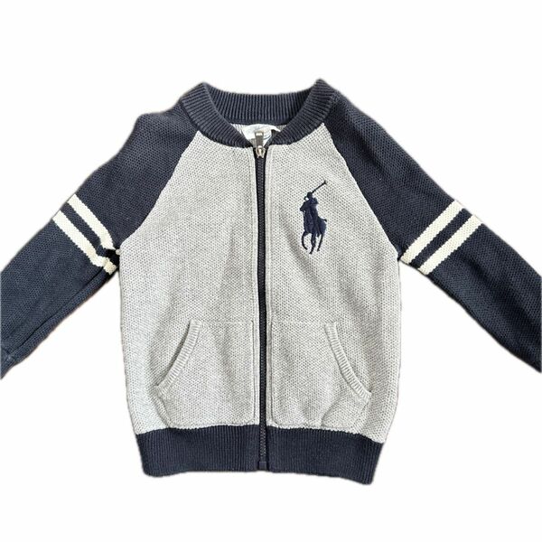 子ども☆18M☆ラルフローレン RALPH LAUREN ニットジップアップ Ralph古着