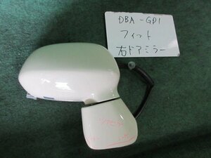 9kurudepa H16年 フィット DBA-GD1 中期 右 ドア ミラー サイド 76200-SAA-J22ZS ベージュ YR546 [ZNo:05000114]