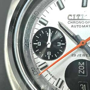 #18678【ジャンク扱い】★☆CITIZEN CHRONOGRAPH シチズン クロノグラフ オートマ ツノ 4-901177K 腕時計☆★の画像3