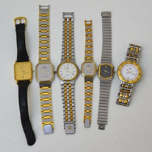 1 jpy moveable goods wristwatch 6ps.@ Waltham universal june-b quartz men's lady's battery replaced together including in a package un- possible 