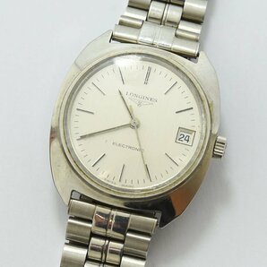 1円 可動品 腕時計 ロンジン LONGINES エレクトロニック クォーツ メンズ シルバー 同梱不可の画像1