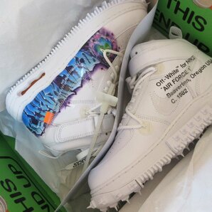 〇1000円～未使用 ナイキ NIKE × オフホワイト OFF WHITE AIR FORCE 1 MID SP LTHR GRAFFITI DR0500-100 サイズ28cmの画像8