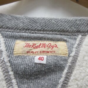 ◆1000円～ザ リアル マッコイズ THE REAL McCOYS 両Vスウェット サイズ40の画像2