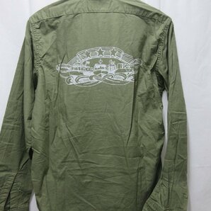 ◆1000円～ザ リアル マッコイズ THE REAL McCOYS NAVAL CLOTHING FACTORY ワッペン付きシャツ サイズ16の画像5