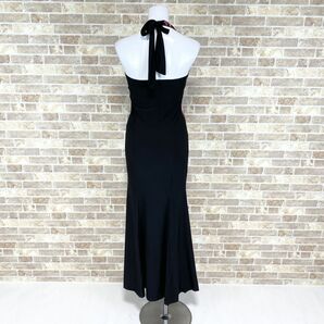 1円 ドレス ZIZI Dress ホルターネックドレス 赤黒 カラードレス キャバドレ 発表会 イベント 中古３２８７の画像4