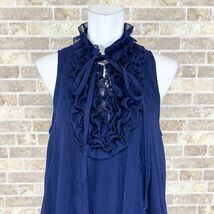 1円 ドレス SIMPLE BEAUTY BASIC ワンピース L 青 カラードレス キャバドレ 発表会 イベント　中古３４７６_画像5