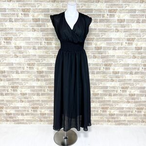 1 jpy dress Newlyme long One-piece M black color dress kyabadore presentation Event used 3700