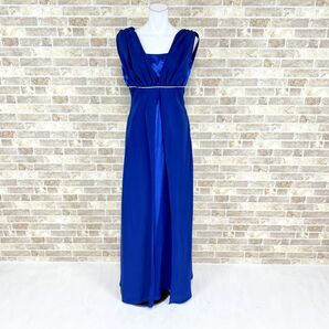 1円 ドレス Dress de Raffine ロングドレス 青 カラードレス キャバドレ 発表会 イベント 中古３７２１の画像1
