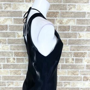 1円 ドレス ROSA  ロングドレス 15ABR 大きなサイズ 黒光沢 カラードレス キャバドレ 発表会 イベント 中古３９７８の画像6