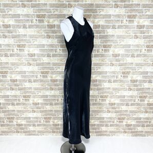 1円 ドレス ROSA  ロングドレス 15ABR 大きなサイズ 黒光沢 カラードレス キャバドレ 発表会 イベント 中古３９７８の画像2