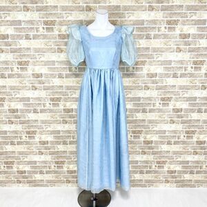 1 jpy dress LUIS ESTEVEZi silver One-piece Lolita series 5 light blue series shoulder pad color dress Event used 3951