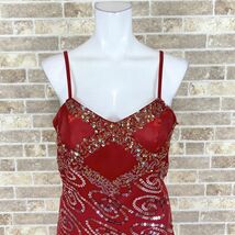 1円 ドレス Hardo キャミドレス 66 赤装飾 カラードレス キャバドレ 発表会 イベント　中古３６６０_画像5