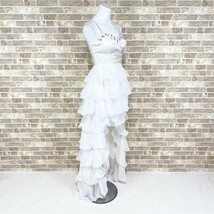 1円 ドレス Wink Wink ロングドレス 白 カラードレス キャバドレ 発表会 イベント　中古３６２２_画像2