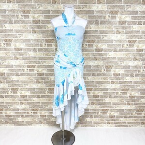 1 jpy dress ICHIOKU halter-neck dress white light blue color dress kyabadore presentation Event used 3799