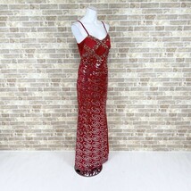 1円 ドレス Hardo キャミドレス 66 赤装飾 カラードレス キャバドレ 発表会 イベント　中古３６６０_画像2