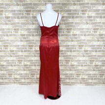 1円 ドレス Hardo キャミドレス 66 赤装飾 カラードレス キャバドレ 発表会 イベント　中古３６６０_画像4
