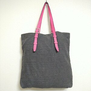 (^w^)b Gap Gap keep hand original leather cow leather leather tote bag bag bag BAG simple plain unusual material A4 correspondence gray pink ONE SIZE B0377wE