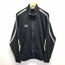 (^w^)b 日本製 MIZUNO mizuno ミズノ 日本航空 TABLE TENNIS トラック ジャケット ジャージ ジップアップ ブラック 卓球 黒 XO 8633iE_画像1