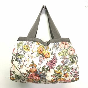 (^w^)b LeSportsac レスポートサック 総柄 花柄 トート ハンド サブ バッグ 鞄 かばん 肩掛け エレガント 万能 人気 ベージュ B0438wE