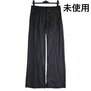 * unused goods free shipping * BOSCH Bosch gloss feeling! wide pants slacks black black lady's 36 * made in Japan * 1384D0