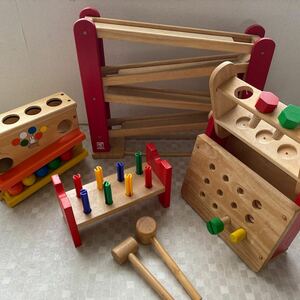 木のおもちゃ まとめて　知育玩具 ハンマートイ　ねじ　ボール　トンカチコロコロ　工具　atelier MOKKU IKEA ブルーナ　保育園　幼稚園