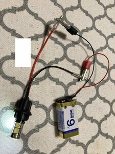 自作LEDチェッカー LED点灯テスト 配線テスト 3528LEDチップ T10LED T20LED LEDチップ打ち換え 点灯確認 殻割り ヘッドライト加工