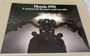 当時物　80s USビンテージ　1981 HONDA 英語総合カタログ　ホンダ　ラインナップ　CB900F CBX Gold Wing 