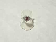 【質屋 尾張屋商店 東京】 ☆仕上済☆ Pt900 ルビー ダイヤモンド レディース リング #12 0.85ct 0.24ct_画像1