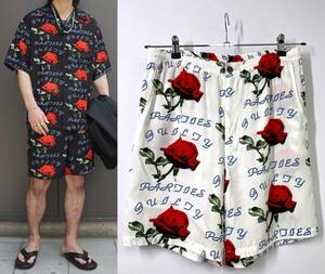 22SS WACKO MARIA ワコマリア ハワイアンショーツ アロハショーツ M ホワイト 白 総柄 ショートパンツ イージーショーツ HAWAIIAN SHORTS