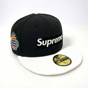 22SS Supreme シュプリーム 2 TONE BOX LOGO CAP 2トーン ボックスロゴ キャップ 7.5 59.6cm ブラック ホワイト 黒 白 帽子