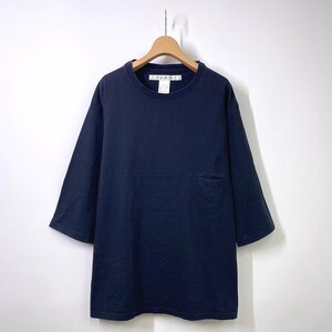 EEL イール Yururi TEE 3/4 ユルリ 7分袖Tシャツ S ネイビー 紺 ポケット ビッグシルエット オーバーサイズ