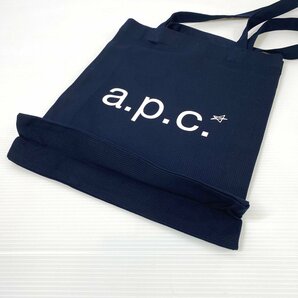 【新品同様 非売品】A.P.C. アーペーセー トートバッグ ロゴ ネイビー 紺 かばん 鞄 APCの画像3