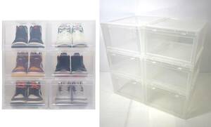 TOWERBOX tower box shoes box 6 piece set clear sneakers clear case storage 