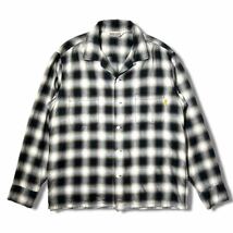 美品 23SS STANDARD CALIFORNIA Ombre Check Shirt グレー M SD オンブレチェック オープンカラー シャツ スタンダード カリフォルニア_画像1