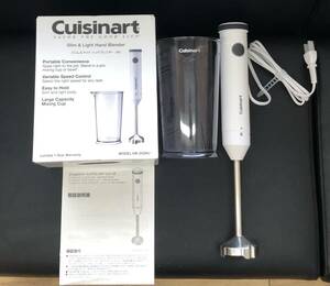 #6590　通電〇 Cuisinart クイジナート　スリム&ライト　ハンドブレンダー　ホワイト　HB-202WJ　ハンディブレンダー　ハンディミキサー