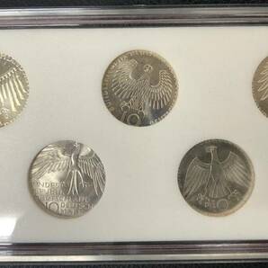 #6603 ミュンヘンオリンピック記念銀貨 10マルク 5点セット 五輪 コレクション 銀貨 コイン 箱有の画像4