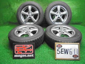 5EW611AB14) 送料無料 2021年製 195/65R15 トーヨータイヤ OBSERVE GARIT GIZ スタッドレスタイヤ+15インチアルミホイール4本セット ET50