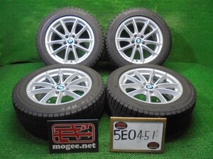 5EO451AE3 ) 送料無料 2021年製 225/55R17 ブリヂストン ブリザックRFT スタッドレスタイヤ+BMW純正 美品ホイール4本セット 5シリーズ