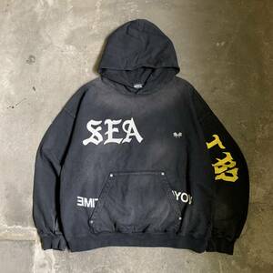 WIND AND SEA x LIBERE 24SS PULLOVER HOODIE ダイイングウォッシュ加工 オーバーサイズ パーカー ウィンダンシー リベーレ