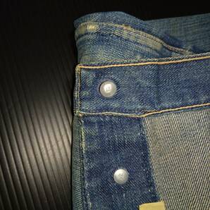 40s 当時物 内巻き wrangler ラングラー デニムパンツ 11MW w32L30 検.LEVI'S 501 505 66前期 リーバイス ビッグ E XX 赤耳 Lee ビンテージの画像7