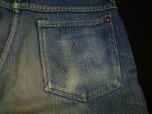 40s 当時物 内巻き wrangler ラングラー デニムパンツ 11MW w32L30 検.LEVI'S 501 505 66前期 リーバイス ビッグ E XX 赤耳 Lee ビンテージ_画像10