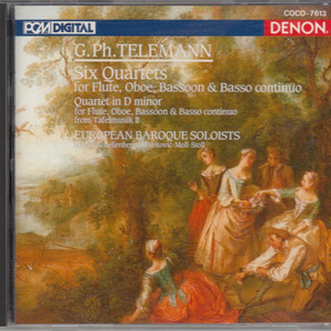 テレマン 6つの四重奏曲 ほか ヨーロッパ・バロック・ソロイスツ European Baroque Soloistsの画像1